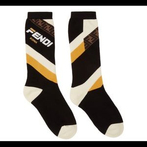 Black 'Fendi Mania' Socks